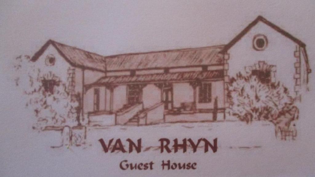 un dibujo de una casa con una casa de huéspedes en Van Rhyn Guest House, en Vanrhynsdorp