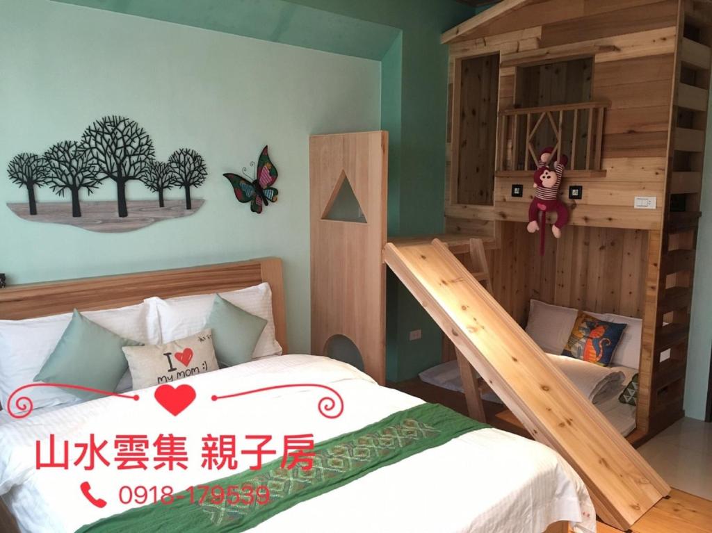Postel nebo postele na pokoji v ubytování Shang Shui Yun Ji B&B