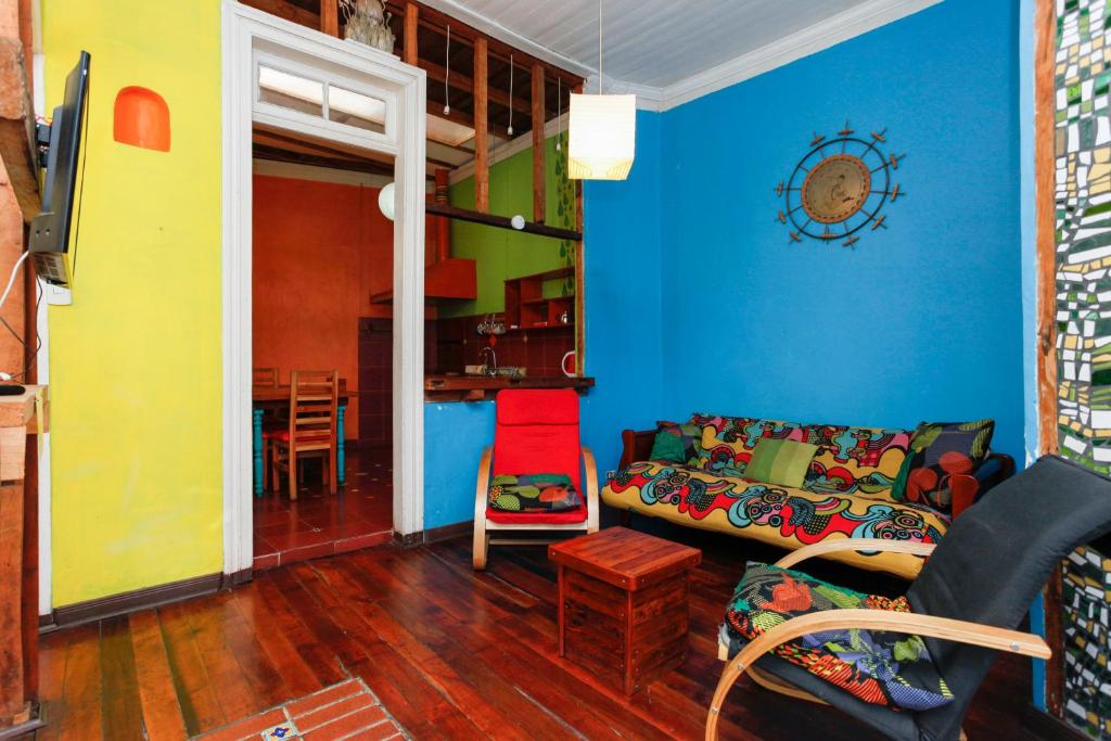 Posezení v ubytování Hostal Casa Verde Limón