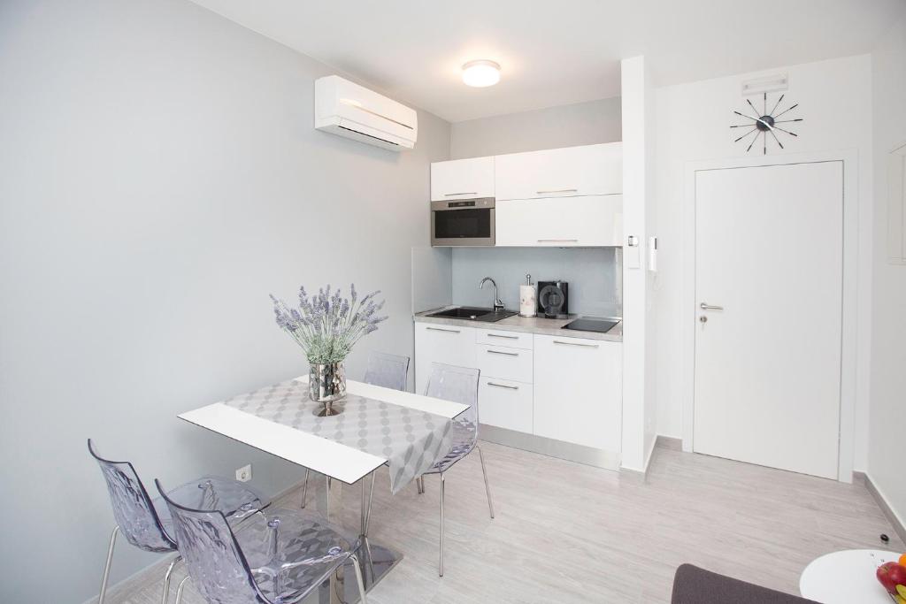Kuchyňa alebo kuchynka v ubytovaní Villa Apartments Art
