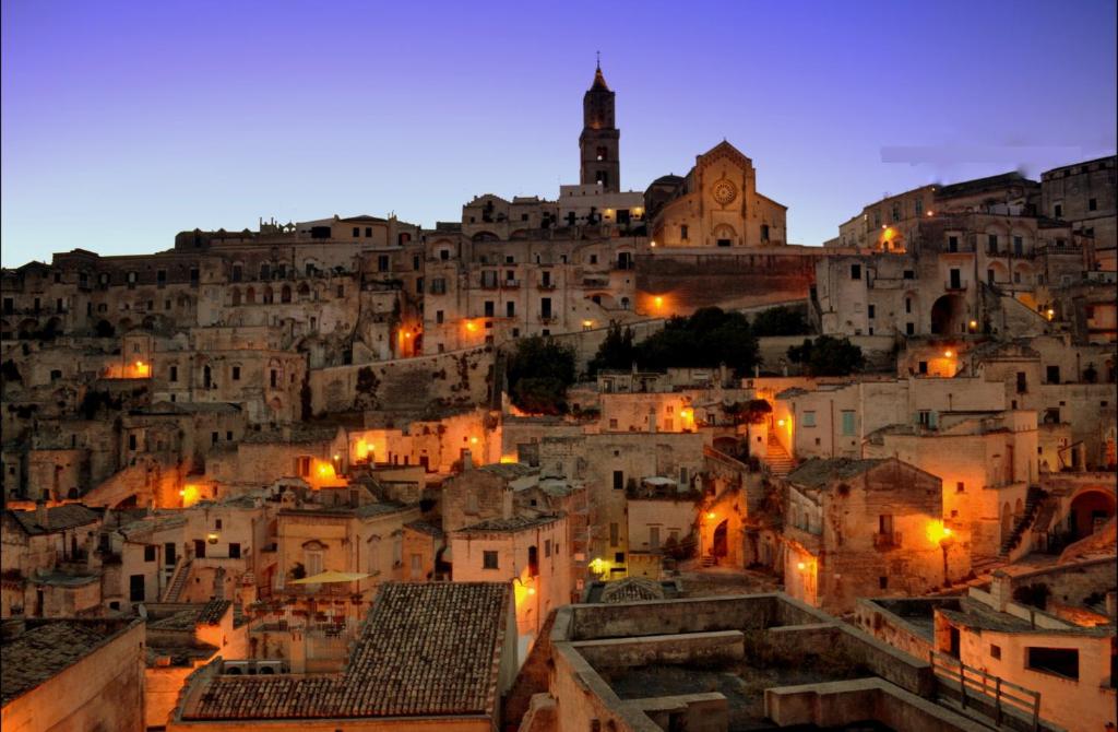 Nespecifikovaný výhled na destinaci Matera nebo výhled na město při pohledu z bed and breakfast