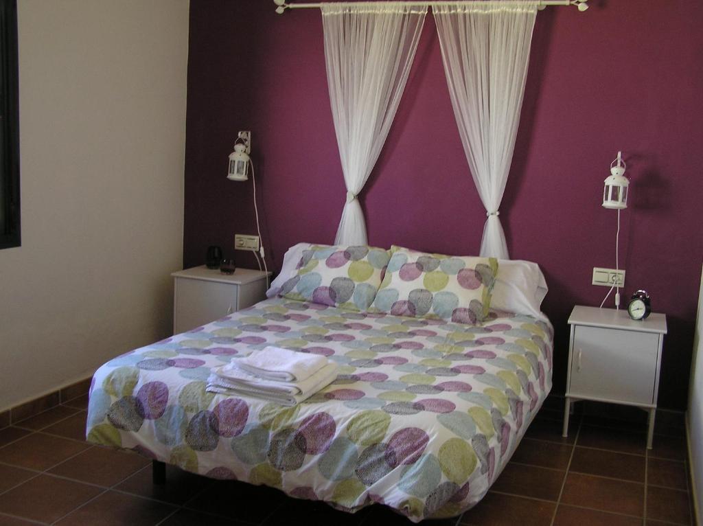 Cama o camas de una habitación en Alojamiento Rural El Chaparral