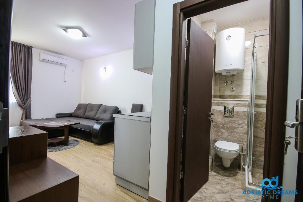 Koupelna v ubytování Adriatic Dreams Apartments