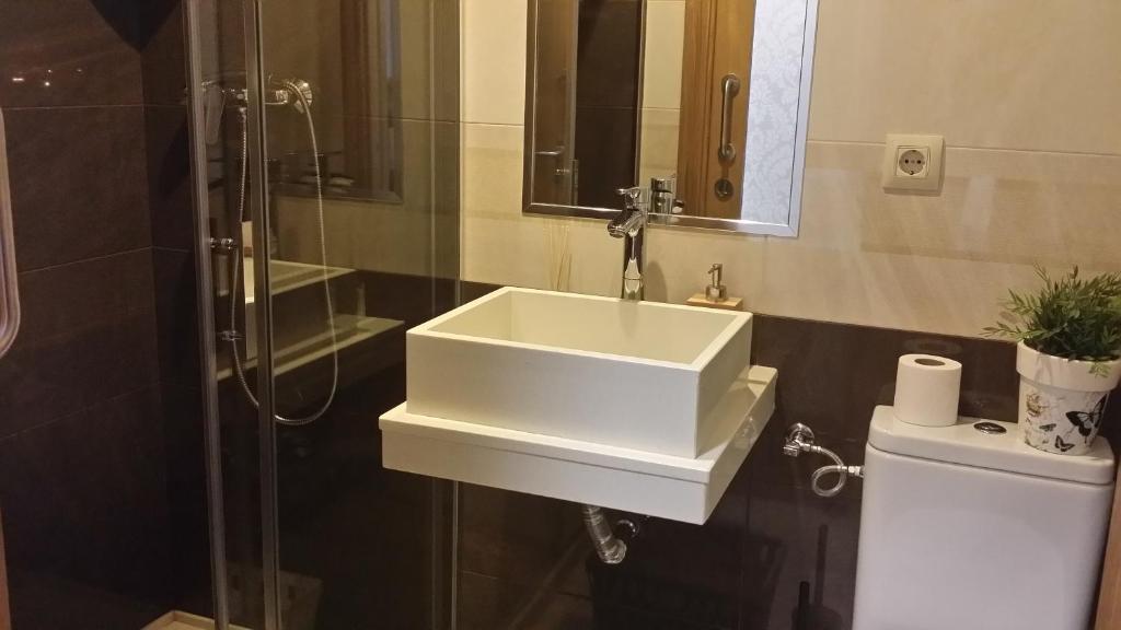 Kúpeľňa v ubytovaní Albergue Ultreia