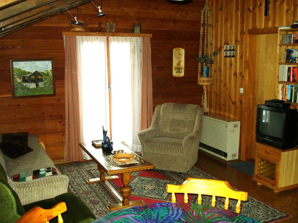 Posezení v ubytování Chalet Alphütte