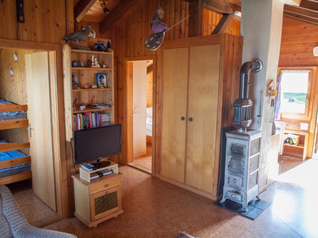 Kuchyň nebo kuchyňský kout v ubytování Chalet Alphütte