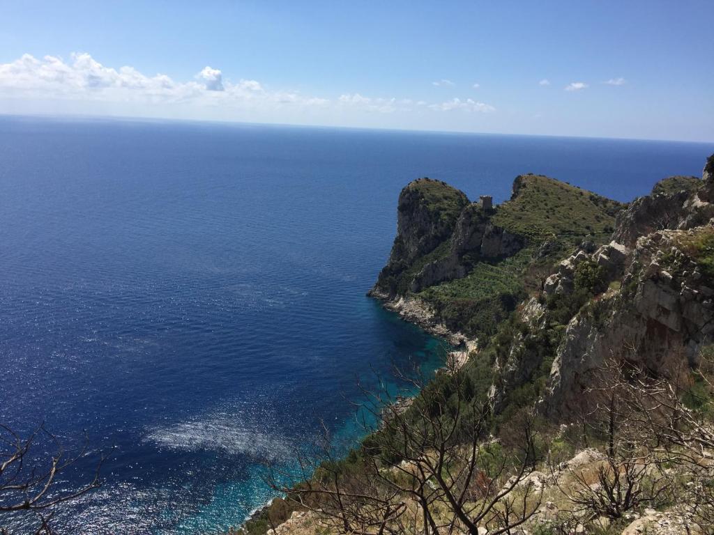 a view of the ocean from a mountain at La Casa di Paola in Nerano