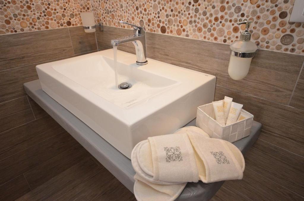 Koupelna v ubytování B&B Timpe Bianche