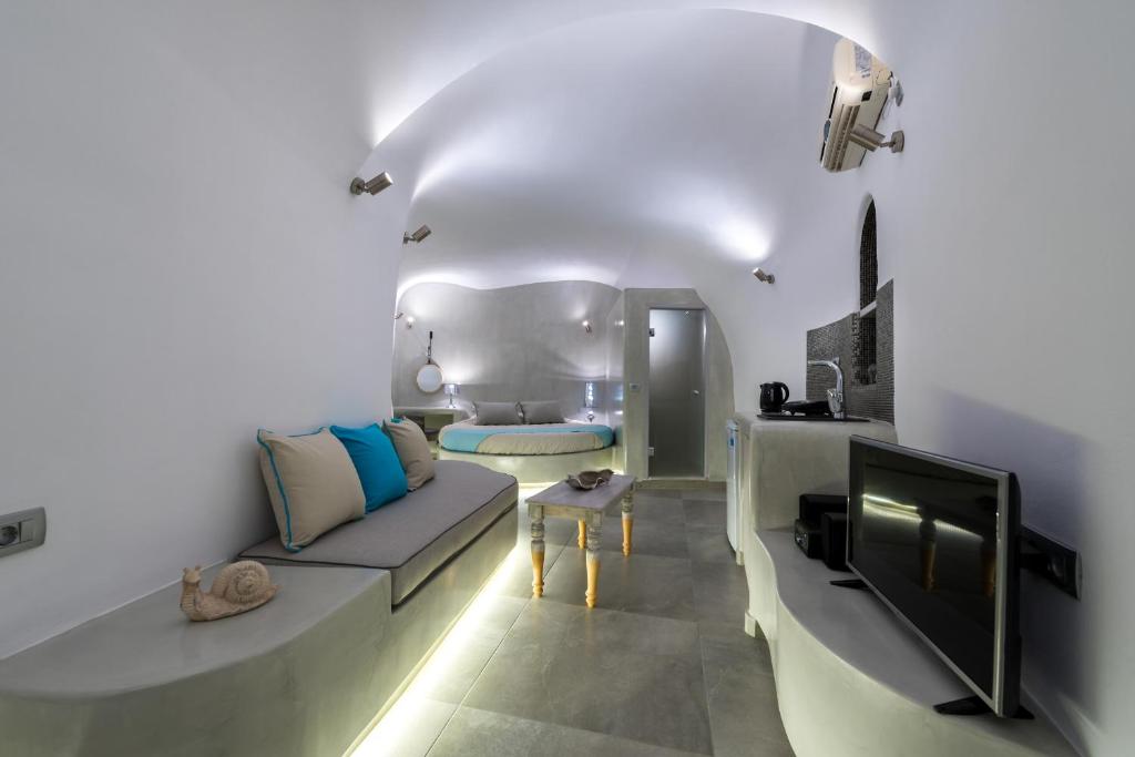 Posezení v ubytování Nefeli Homes - Adults Only