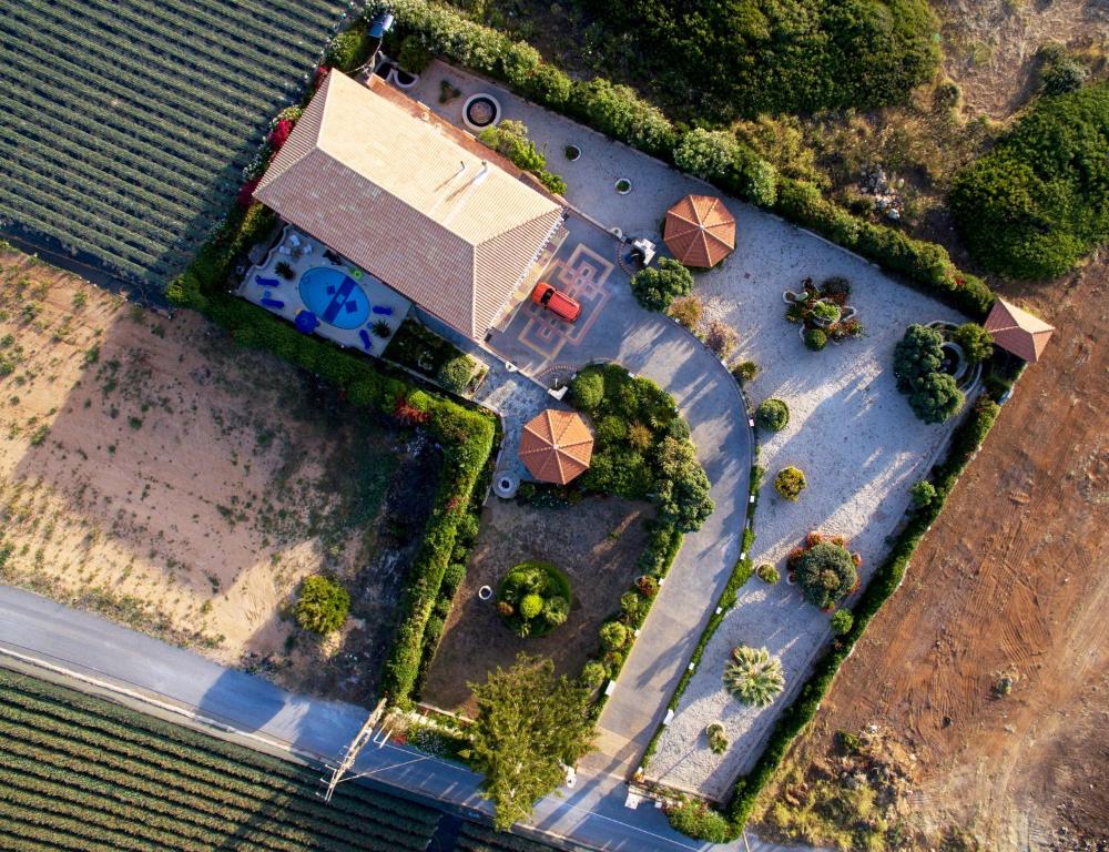 A bird's-eye view of Villa Antikleia