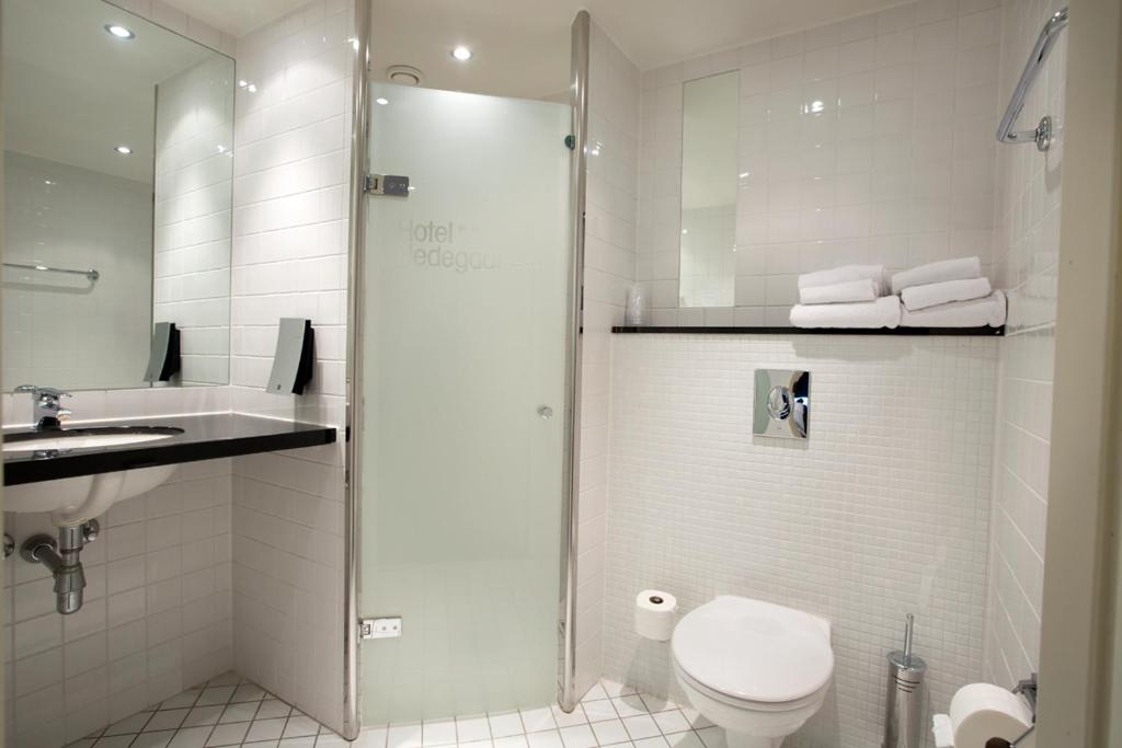 Koupelna v ubytování Hotel Hedegaarden