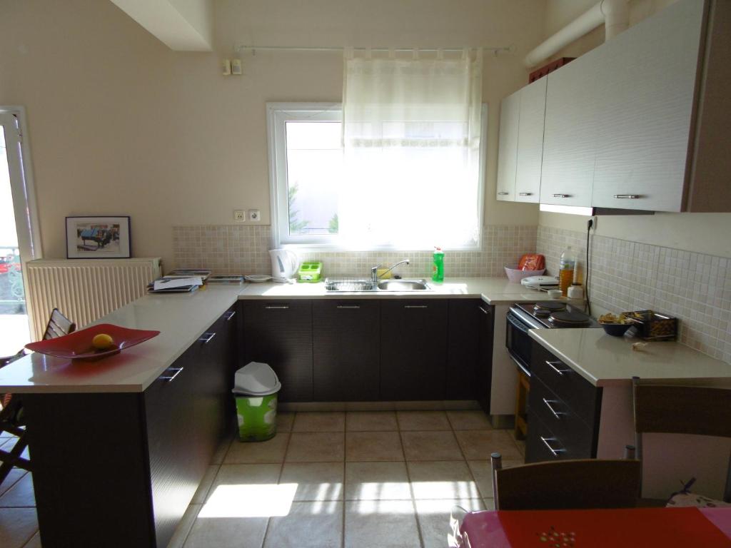 Kuchyň nebo kuchyňský kout v ubytování Spacious Apartment
