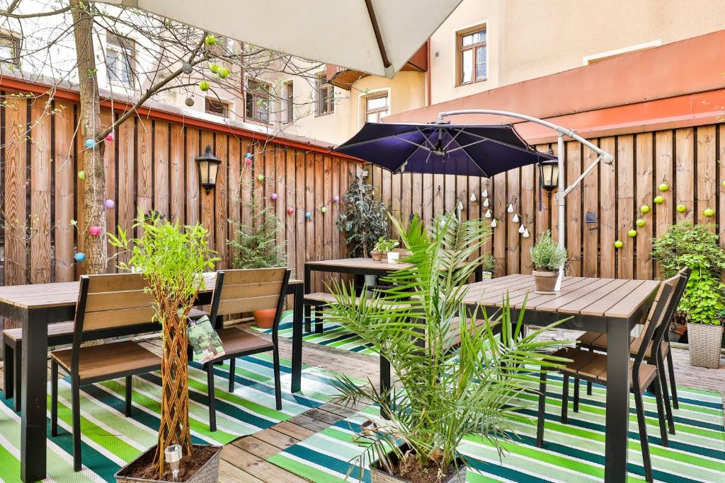 Patio nebo venkovní prostory v ubytování Hotel Poseidon