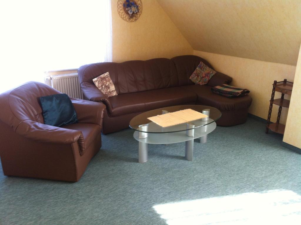 Posezení v ubytování Ferienwohnung Wede