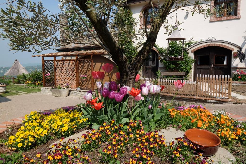 Zahrada ubytování Cascina Bricco