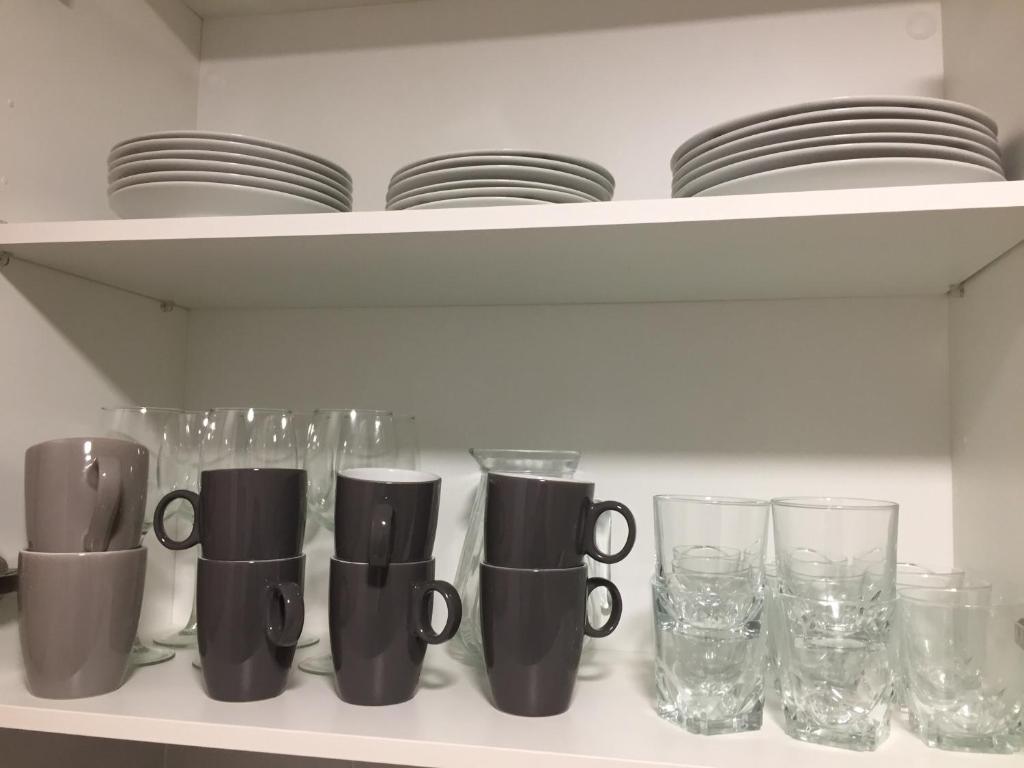 Príslušenstvo na prípravu kávy alebo čaju v ubytovaní Apartment Victor