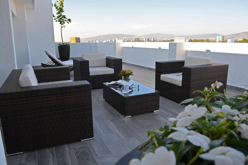Posezení v ubytování Eco Hotel Guadalajara Expo