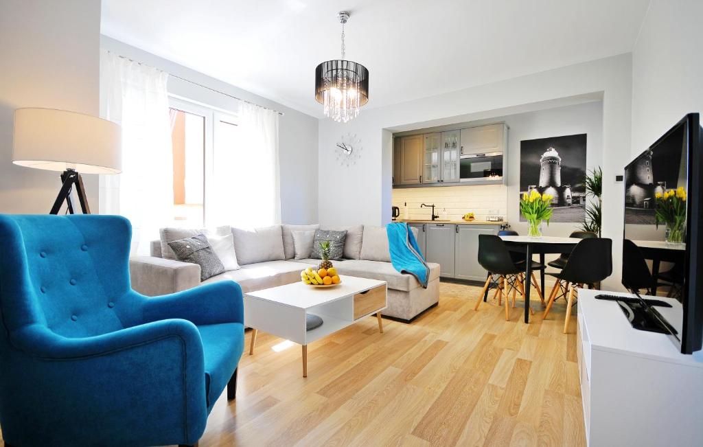 Η κουζίνα ή μικρή κουζίνα στο Luxury Marina Apartment