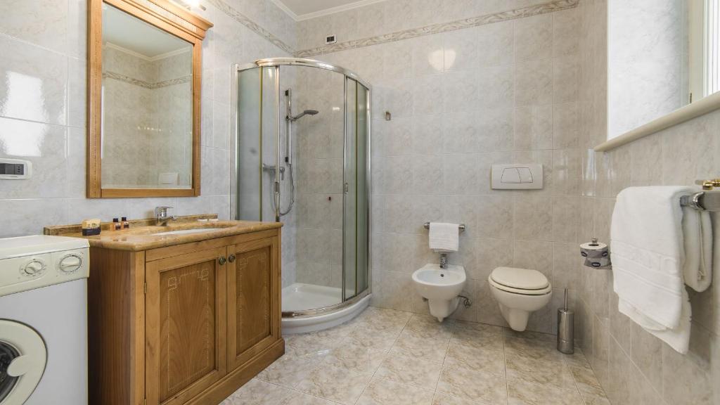 Koupelna v ubytování Hotel Ville Bianchi