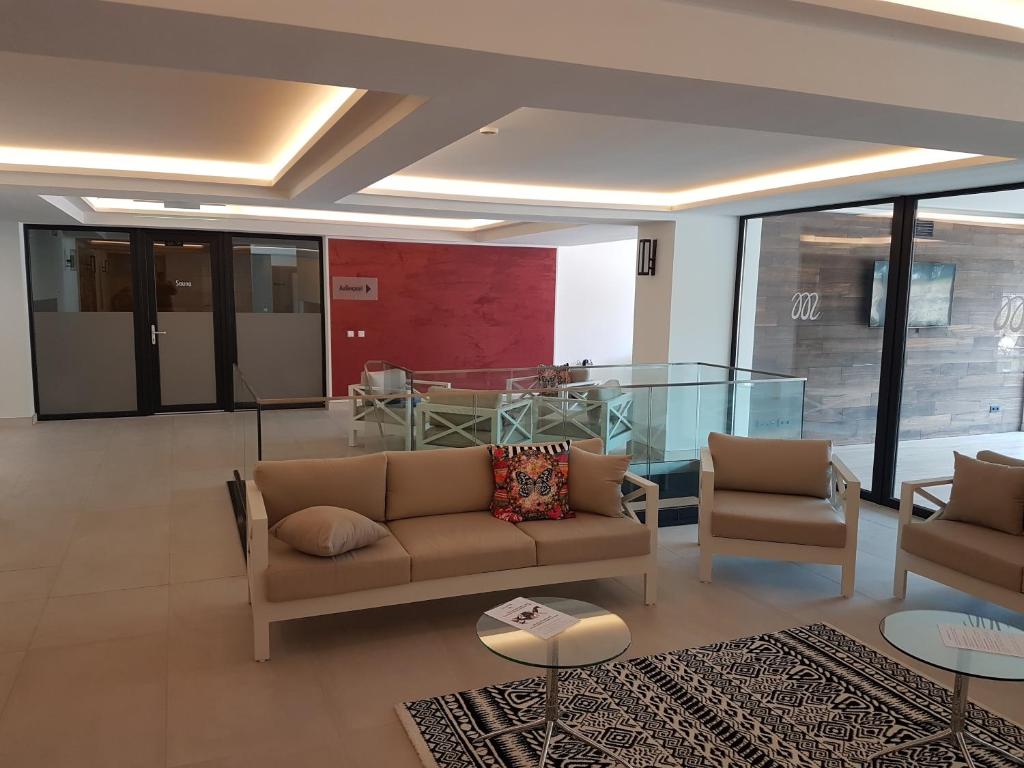 Posezení v ubytování Prora Solitaire Apartment mit Meerblick Block 2