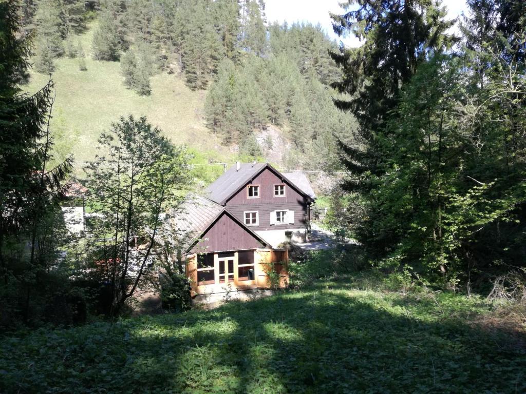 una casa grande en medio de un bosque en U dobrého hospodára en Bešeňová