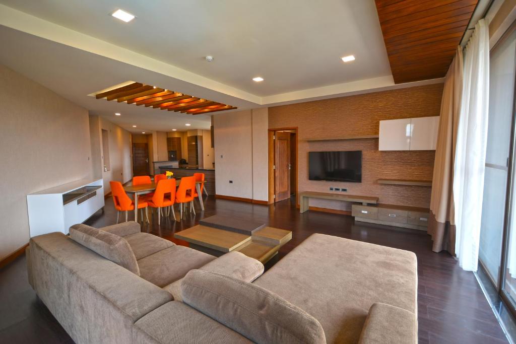 Speke Apartments Wampewoにあるテレビまたはエンターテインメントセンター