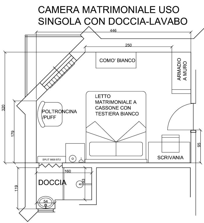 Půdorys ubytování Tower Lecce