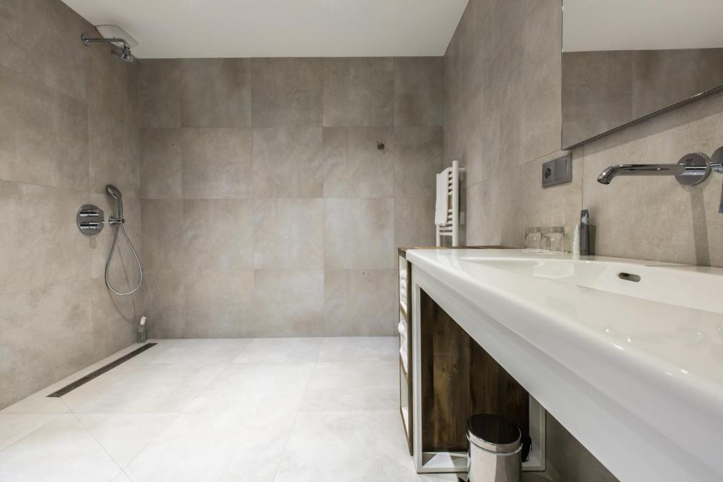 Koupelna v ubytování Hôtel Spa Crychar