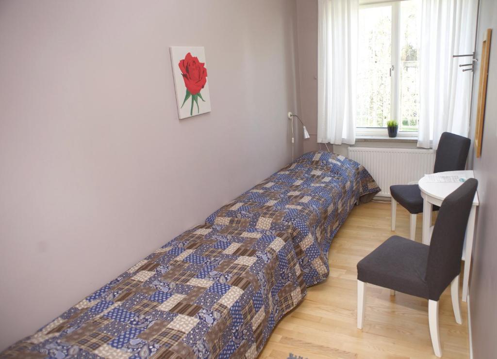 Postel nebo postele na pokoji v ubytování Hejdebo Vandrarhem