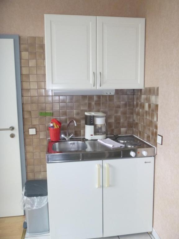 Kuchyň nebo kuchyňský kout v ubytování Haus Delphin