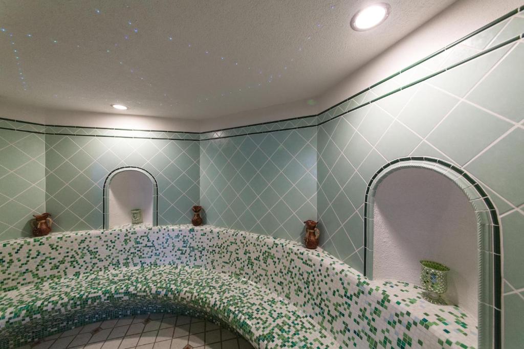 Koupelna v ubytování Hotel Derby