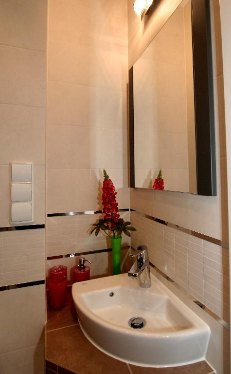 Kúpeľňa v ubytovaní Tęczowe Wzgórze Apartament Oaza