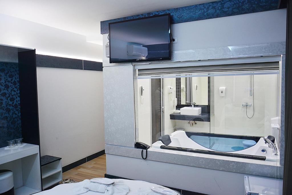 Koupelna v ubytování Hotel De KOKA