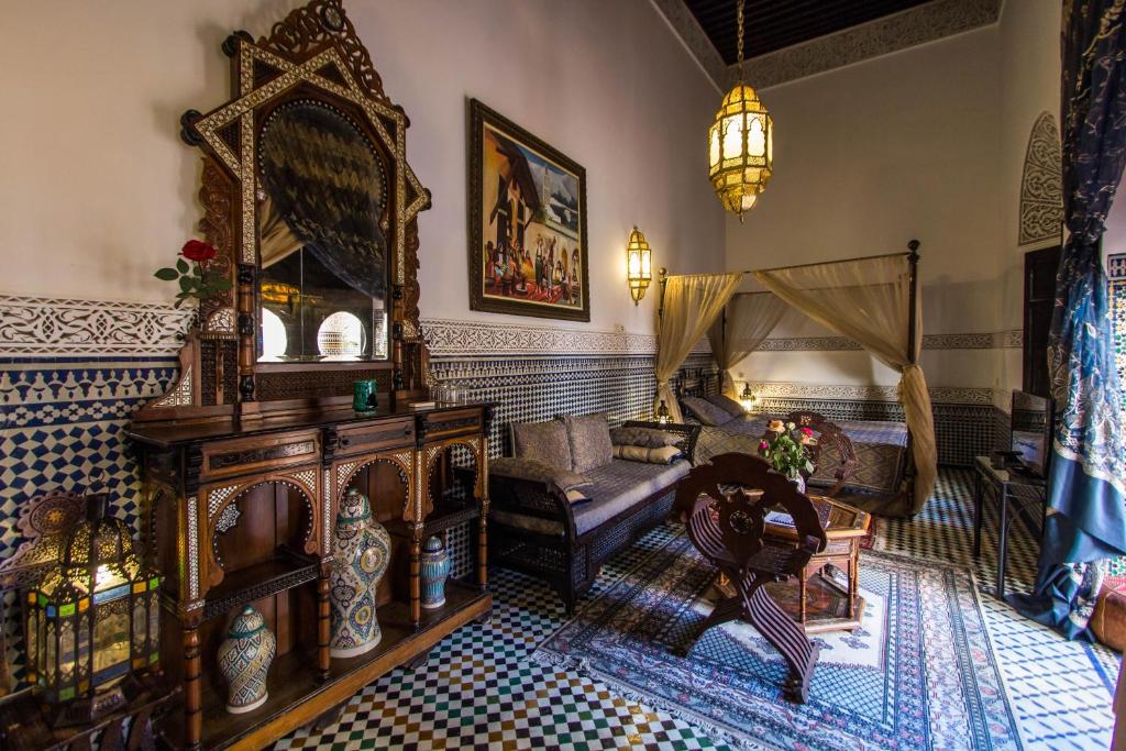 One of the rooms in Riad Fes Baraka