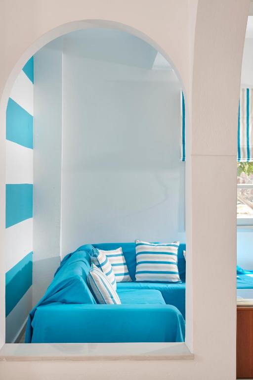 Posezení v ubytování Terra Blue Santorini