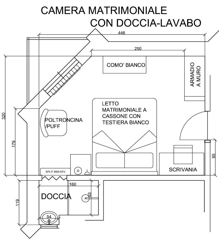Půdorys ubytování Tower Lecce