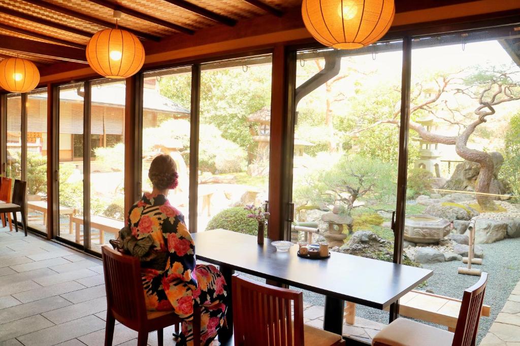 Zahrada ubytování Ryokan Yamazaki