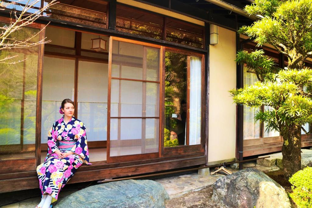Zahrada ubytování Ryokan Yamazaki