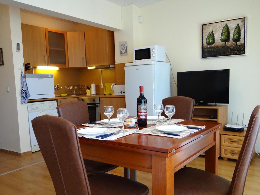 Kuchyň nebo kuchyňský kout v ubytování Sea Dreams Holiday Home