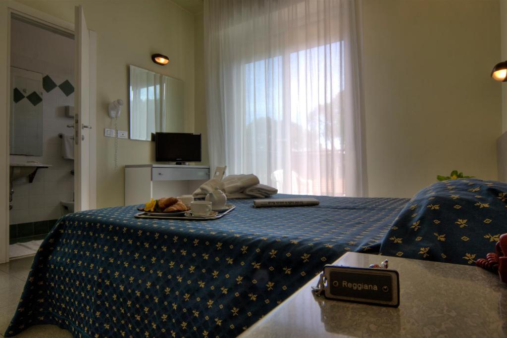 TV a/nebo společenská místnost v ubytování Hotel Reggiana