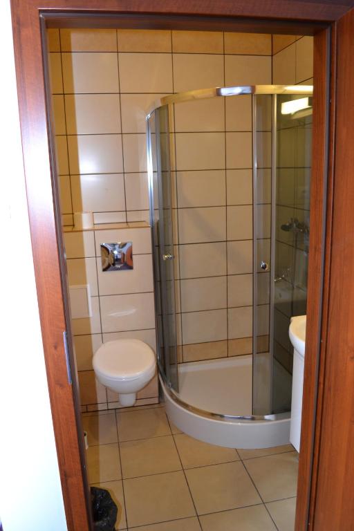 Koupelna v ubytování Hostel Mikołajczyka59