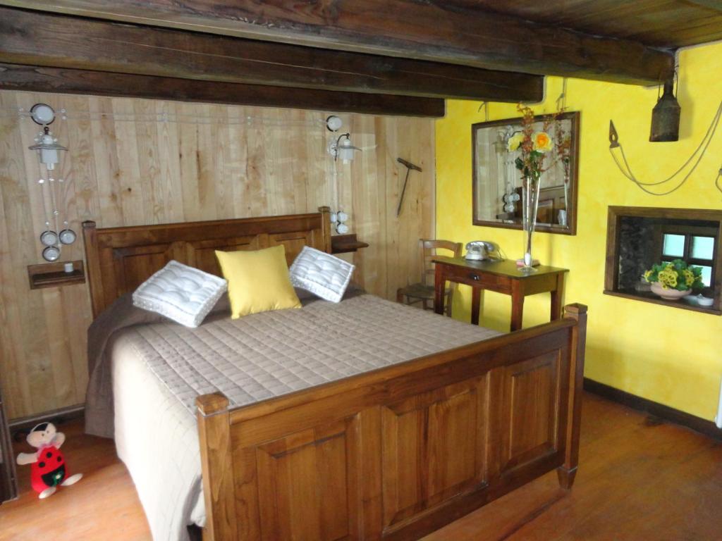 Katil atau katil-katil dalam bilik di B&B "La baita delle coccinelle"