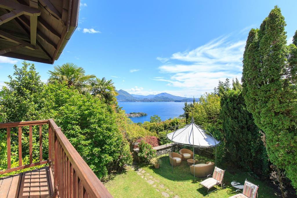 a balcony with a view of a lake at Villa Elisette by Impero House in Stresa