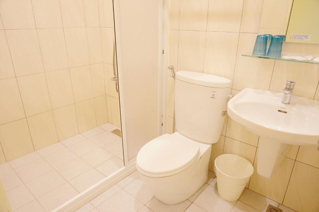 Koupelna v ubytování Zhuji Hostel