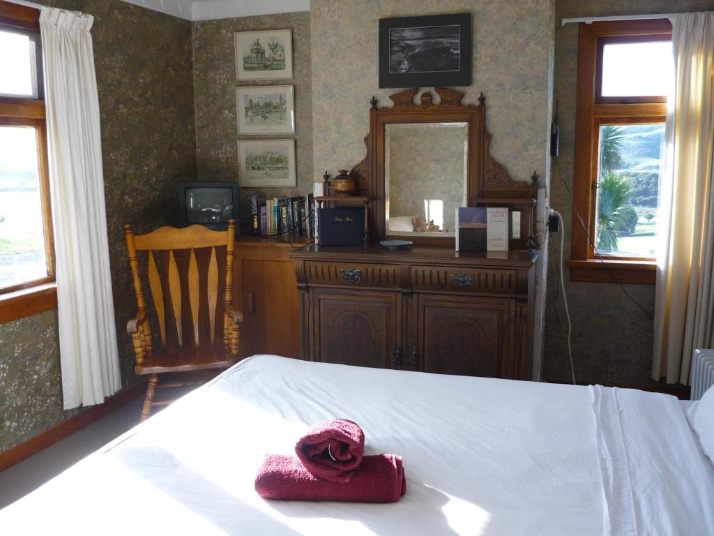 Postel nebo postele na pokoji v ubytování Hilltop Accommodation Catlins