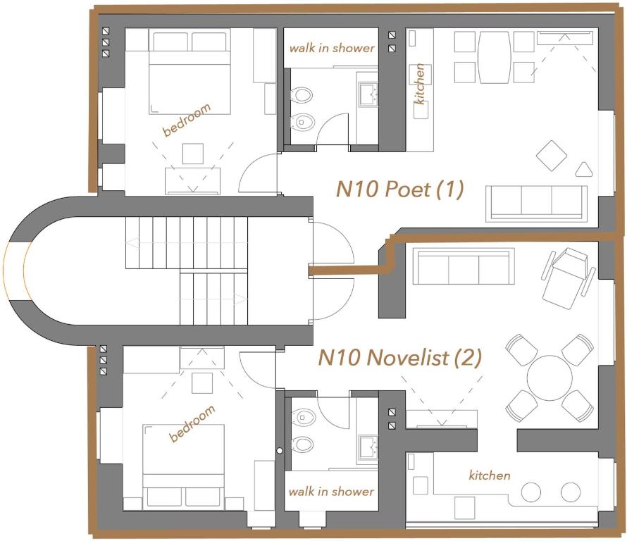 Plán poschodí v ubytovaní Apartments N10 Zagreb