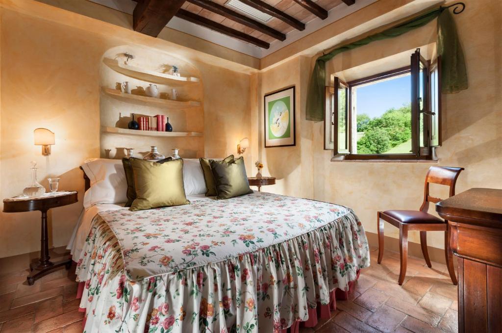 Posteľ alebo postele v izbe v ubytovaní Relais Osteria Dell'Orcia