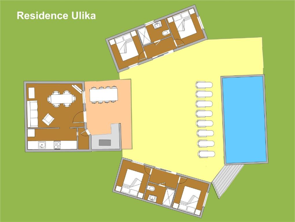 Půdorys ubytování Mobile Homes Residence Ulika