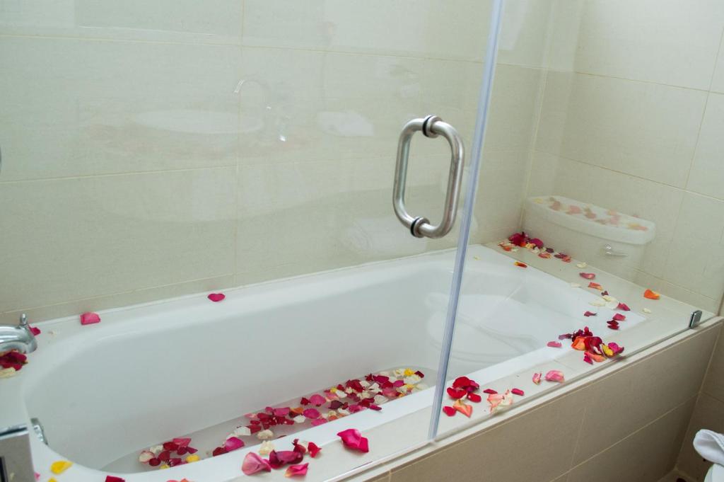 Koupelna v ubytování Hotel Latitud 15