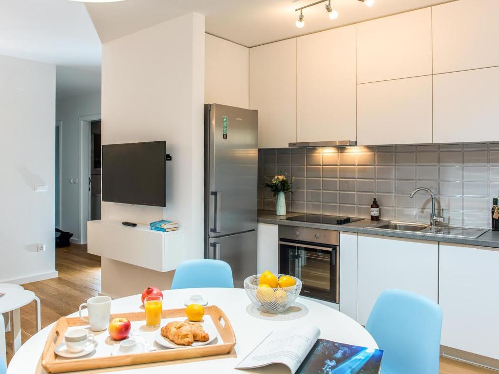 Kuchyň nebo kuchyňský kout v ubytování Apartment Svea - free parking